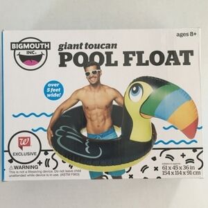 NIB BigMouth Giant Toucan Pool Float Inflatable Tube Raft Summer Party Fun EUC